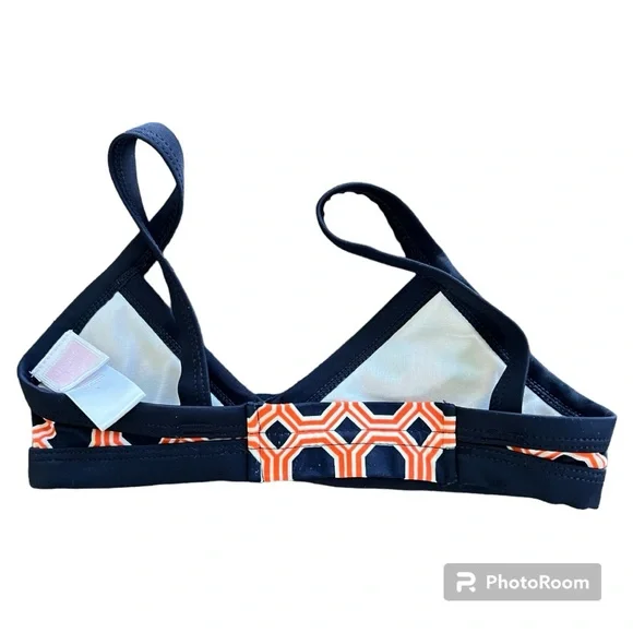 Janie and Jack 3T retro bikini navy blue and orange - Picture 5 of 5